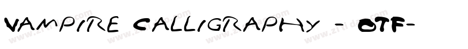 Vampire Calligraphy - OTF字体转换